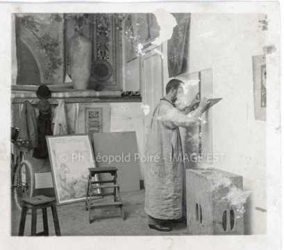 Louis Guingot dans son atelier (Nancy)